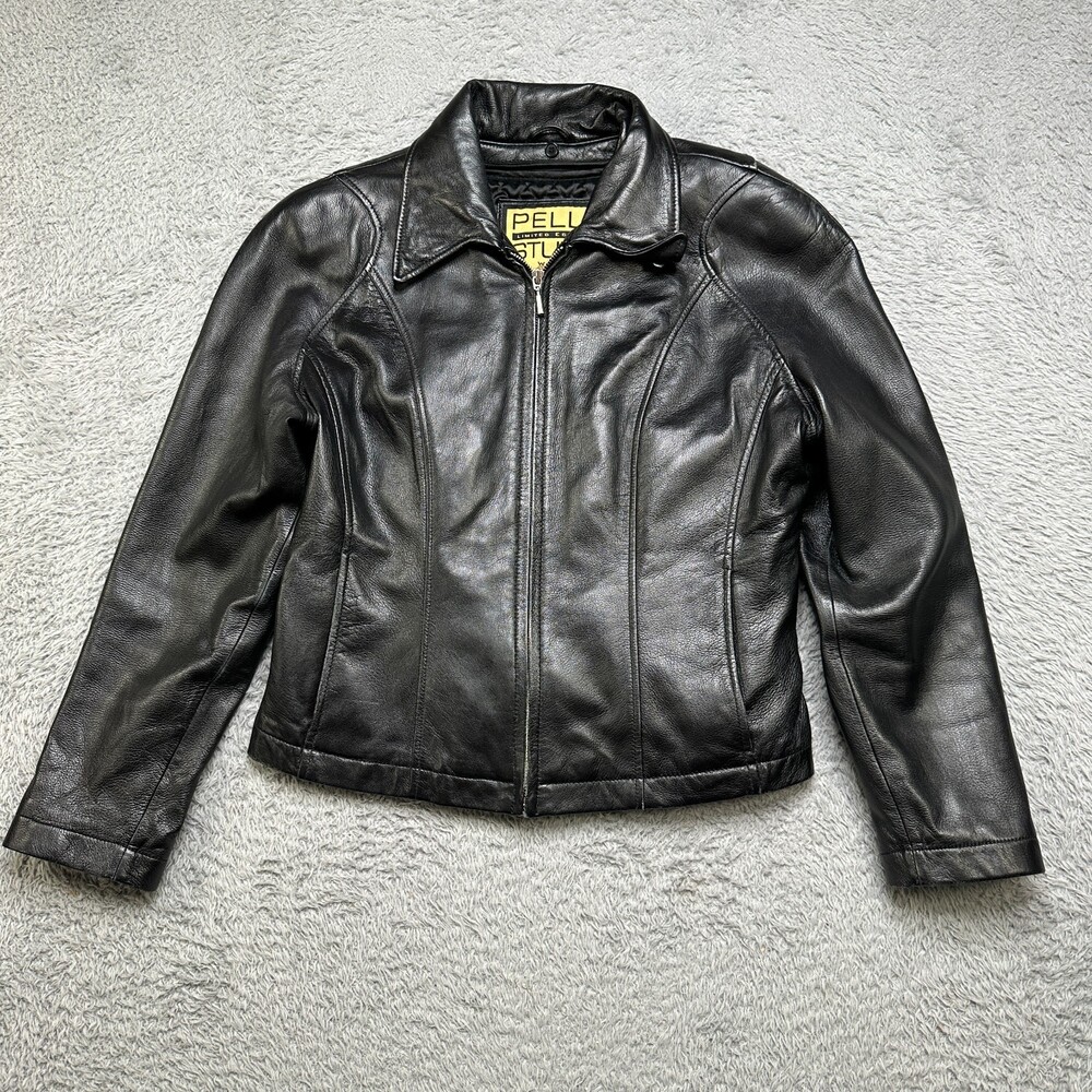 Vintage Pelle Studio Wilson’s Leather Jacket Womens M Black Soft Excellent